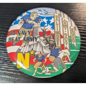 Navy Football Pin Baltimore Army Navy 2000 US Naval Academy 3" Pinback Button
